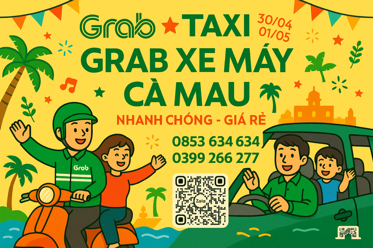 📍 Grab Cà Mau – Dịch vụ đặt xe công nghệ nhanh chóng, tiện lợi và uy tín tại Cà Mau 📲 Liên hệ ngay! 📞 Hotline: 0853 634 634 – 0399 266 277 📍 Địa chỉ: Khóm 7, Phường 7, Gành Hào, TP. Cà Mau 📌 Quét mã QR để đặt xe qua Zalo – Nhanh gọn, tiện lợi Bạn đang tìm Grab Cà Mau để di chuyển nhanh chóng, an toàn và tiết kiệm tại khu vực TP. Cà Mau? Dịch vụ Grab Cà Mau của chúng tôi chính là lựa chọn hoàn hảo dành cho bạn! ✅ Dịch vụ Grab Cà Mau có gì đặc biệt? 🚖 Grab 2 bánh và Grab 4 bánh Cà Mau: Tùy nhu cầu, bạn có thể chọn xe máy để di chuyển linh hoạt trong nội thành hoặc xe ô tô 4 chỗ/7 chỗ cho các chuyến đi xa, đưa đón gia đình, công tác. 🛵 Xe ôm công nghệ Cà Mau: Đặt xe nhanh chỉ với một cuộc gọi hoặc quét mã QR Zalo. Tài xế chuyên nghiệp, thân thiện, giá cả rõ ràng. 📞 Số điện thoại Grab Cà Mau: Gọi ngay 0853 634 634 – 0399 266 277 để được phục vụ tận nơi, nhanh chóng 24/7. 🗺️ Địa chỉ hỗ trợ: Khóm 7, Phường 7, Gành Hào, TP. Cà Mau – Chúng tôi luôn có mặt gần bạn. 🌟 Lợi ích khi chọn Grab tại Cà Mau 🔐 An toàn – Xe được bảo trì định kỳ, tài xế có kinh nghiệm. 💰 Giá rẻ – Cam kết giá cạnh tranh, không tăng giá vào giờ cao điểm. ⏱️ Nhanh chóng – Có mặt trong vài phút sau khi đặt. 🧑‍💼 Phục vụ chuyên nghiệp – Luôn lịch sự, hỗ trợ khách hàng chu đáo. Bạn cần xe? Có Grab Cà Mau – Di chuyển mọi nơi, phục vụ mọi lúc! 🌟 Hãy để mỗi chuyến đi là một trải nghiệm vui vẻ và an toàn cùng chúng tôi.