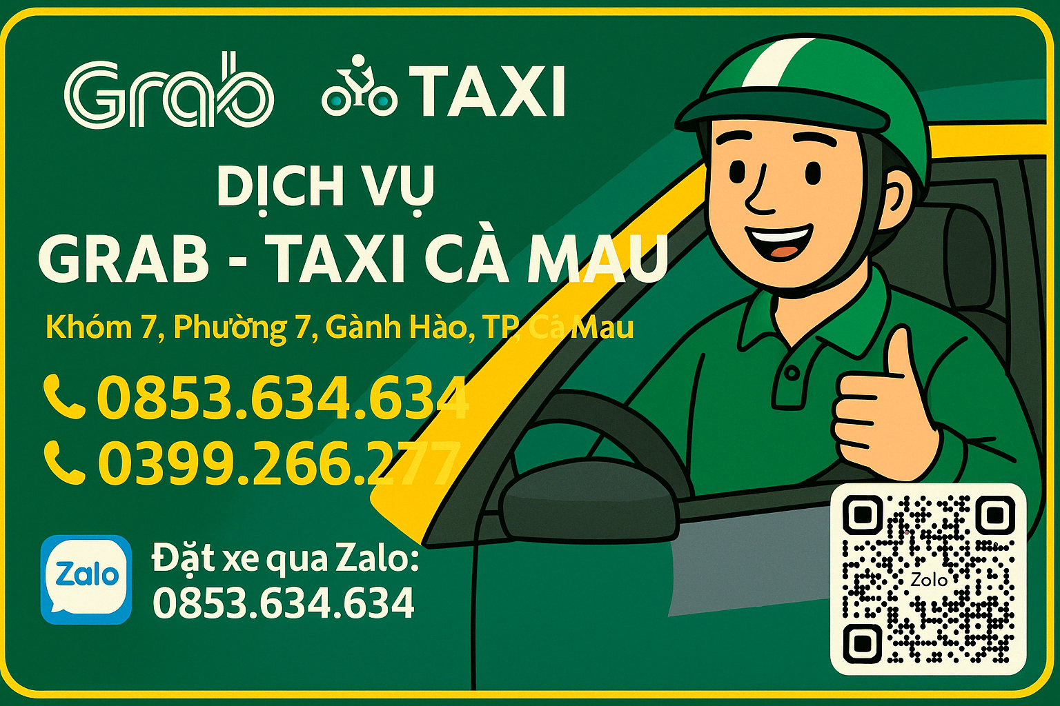 GRAB 2 BÁNH – 4 BÁNH CÀ MAU | ĐẶT XE NHANH - ĐI NGAY CHỈ VỚI MỘT CUỘC GỌI