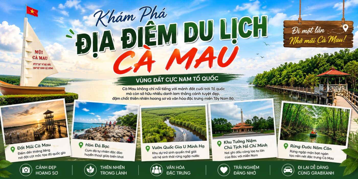 Địa điểm du lịch Cà Mau nổi tiếng dành cho du khách tham quan và trải nghiệm